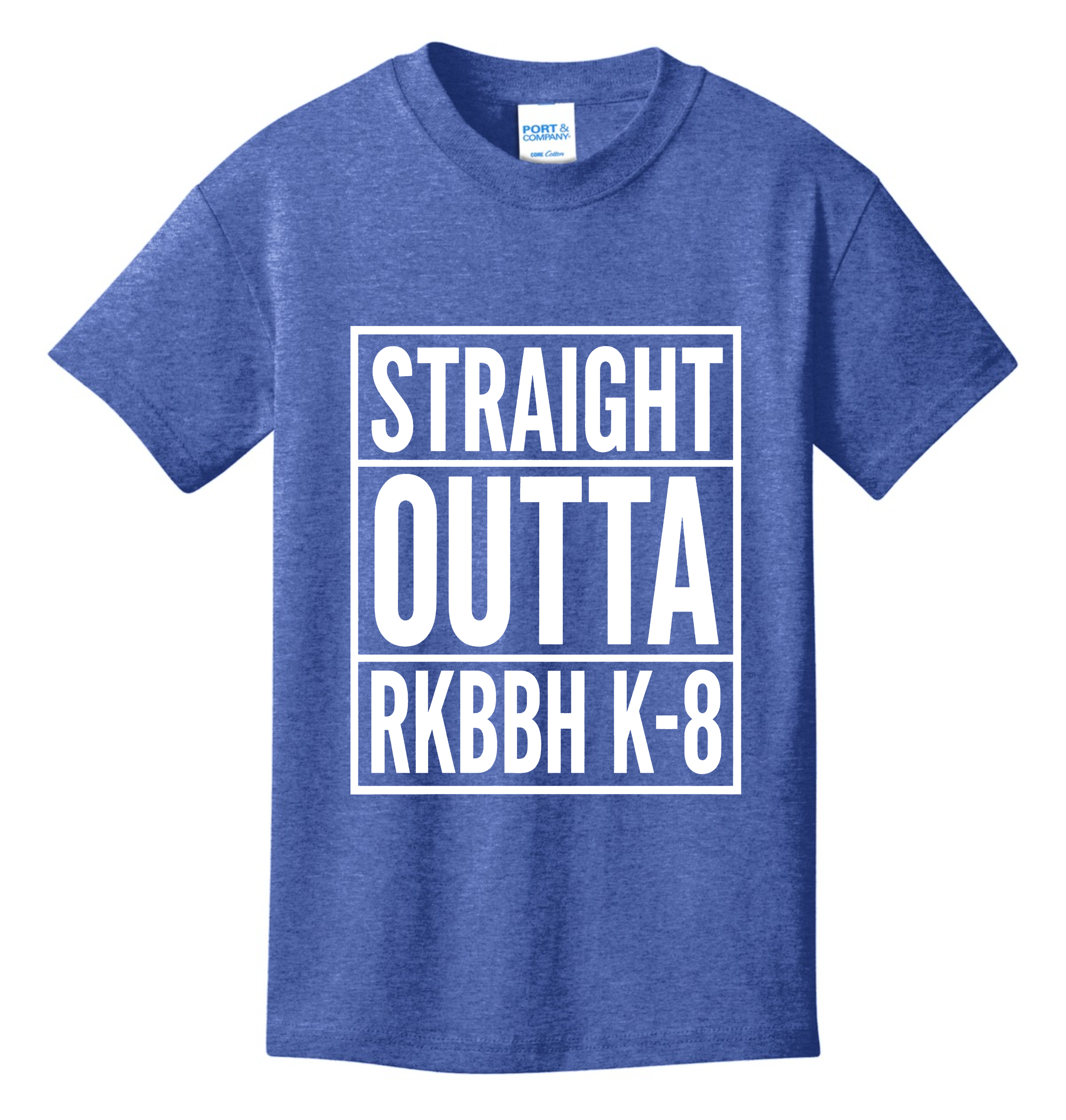 Ruth K. Broad Bay Harbor - STRAIGHT OUTTA RKBBH K-8 - Youth Core Cotton Tee